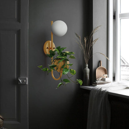 Sphere 1-Licht Opslagdoos Plantenpot Decoratie Wandlampen