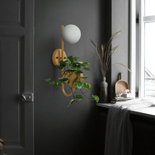 Sphere 1-Licht Opslagdoos Plantenpot Decoratie Wandlampen