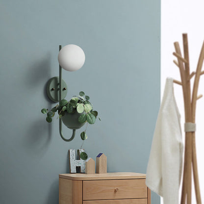 Sphere 1-Licht Opslagdoos Plantenpot Decoratie Wandlampen