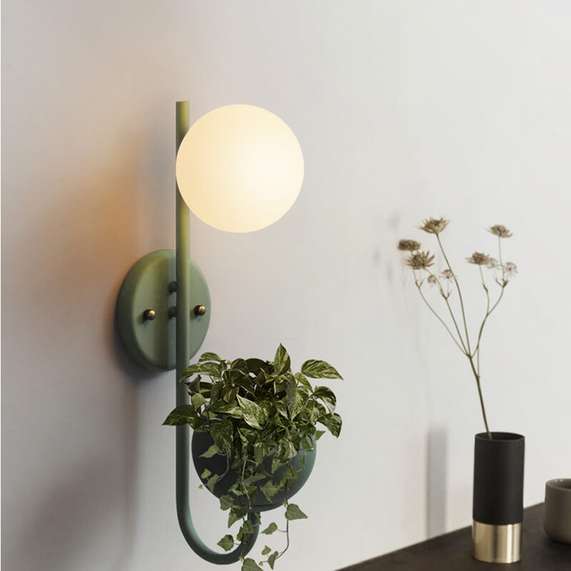Sphere 1-Licht Opslagdoos Plantenpot Decoratie Wandlampen