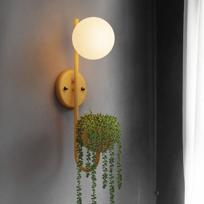 Sphere 1-Licht Opslagdoos Plantenpot Decoratie Wandlampen