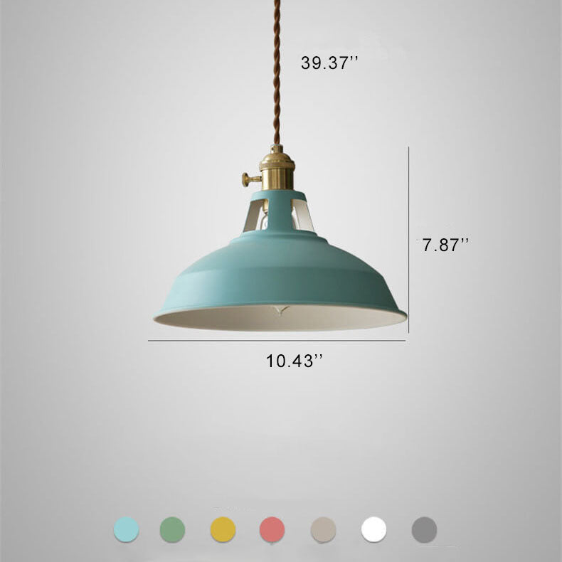 Industrieel 1-Licht Kleurrijke Schuurlamp Hanglamp