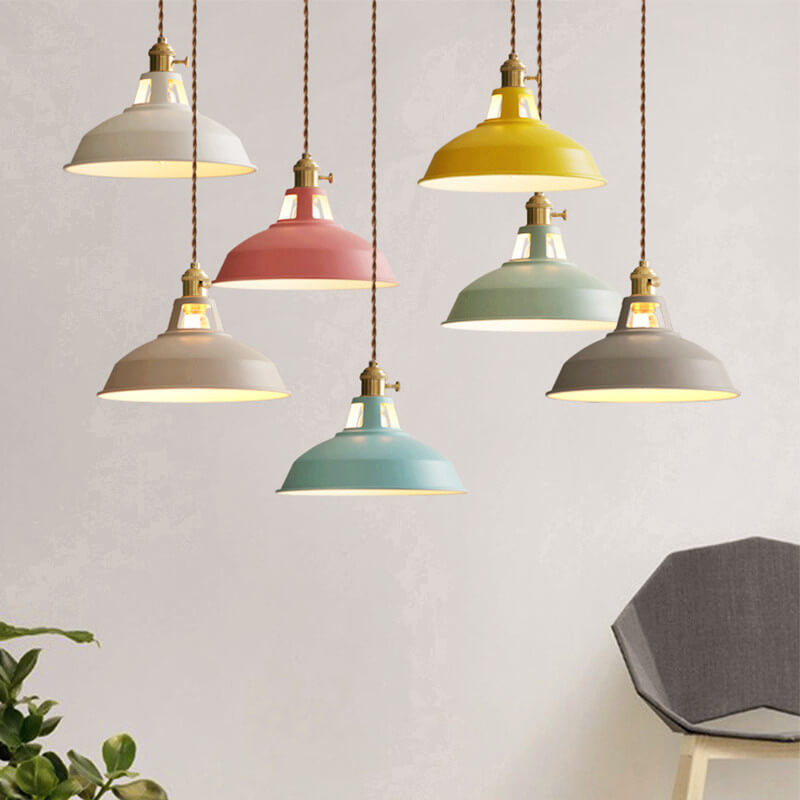 Industrieel 1-Licht Kleurrijke Schuurlamp Hanglamp