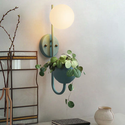 Sphere 1-Licht Opslagdoos Plantenpot Decoratie Wandlampen