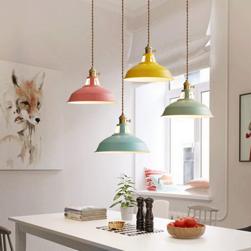 Industrieel 1-Licht Kleurrijke Schuurlamp Hanglamp