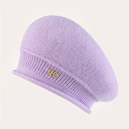 Chic Gebreide Beret voor Dames - Elegantie en Warmte voor de Winter