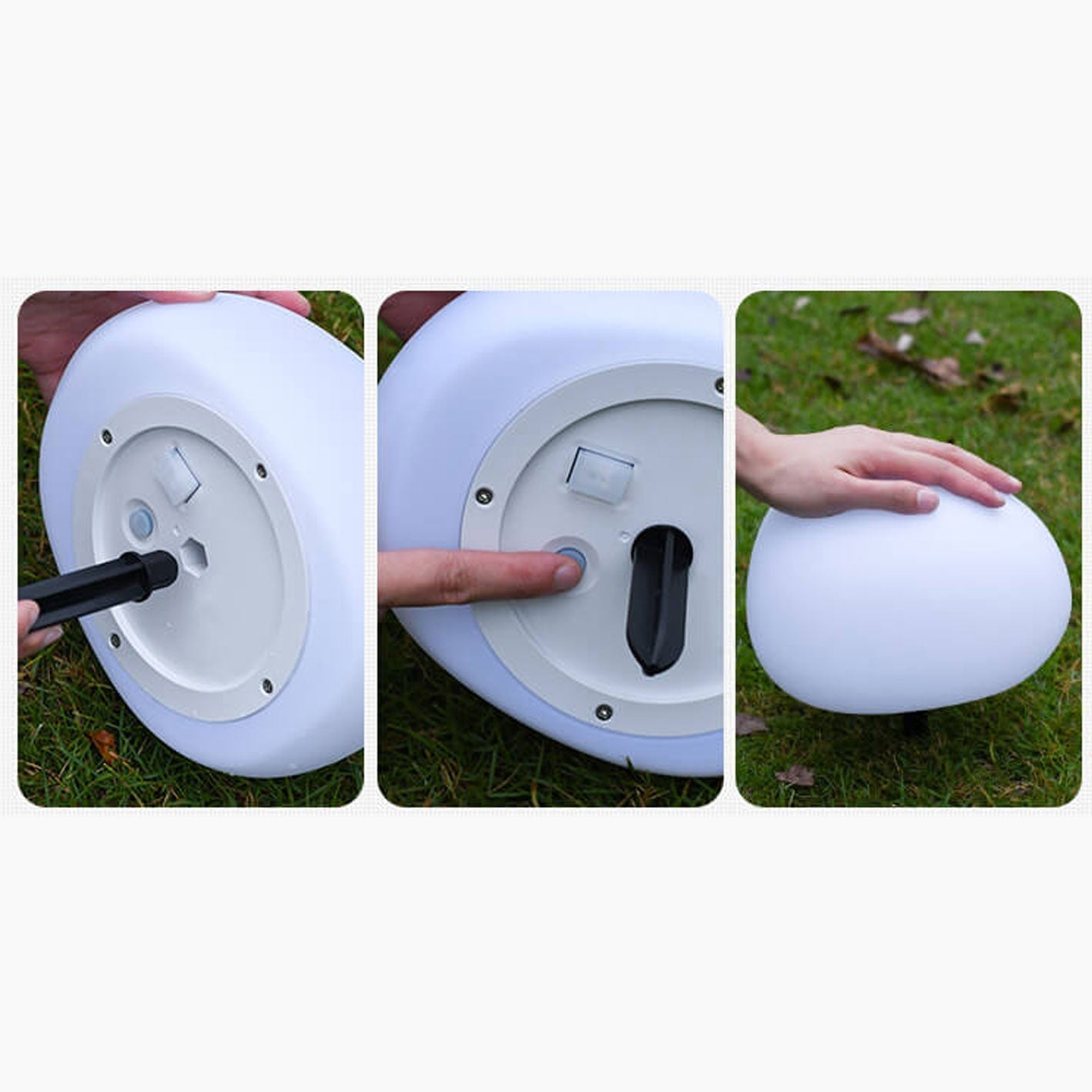 Zonne-energie Waterdichte PE Sferische LED Buiten Decoratieve Tuinlamp