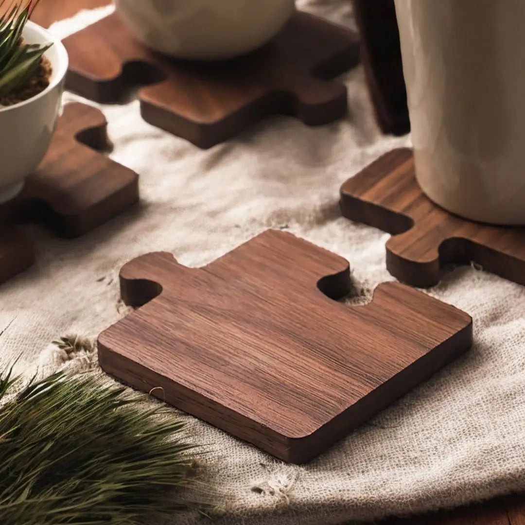 Alderon Walnoot Puzzel Onderzetters