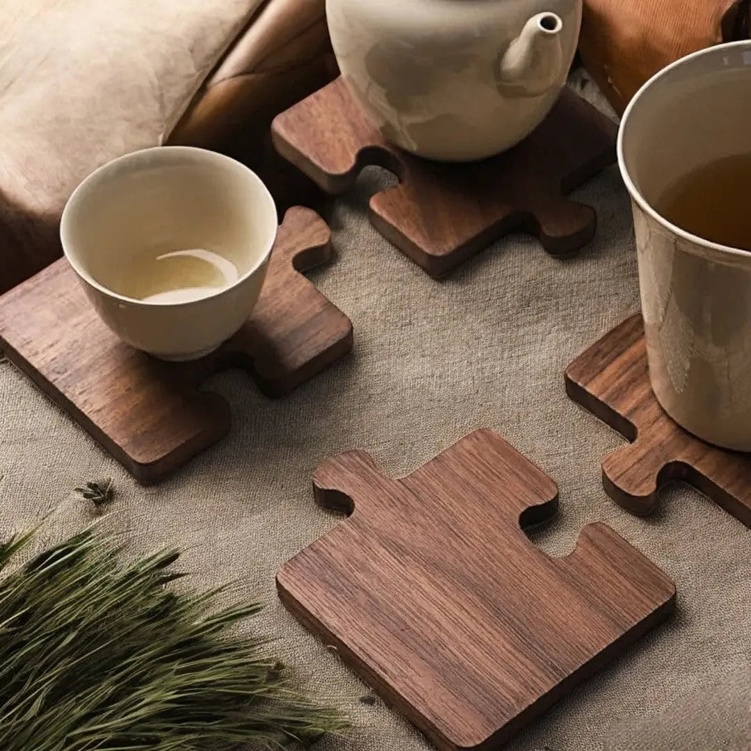 Alderon Walnoot Puzzel Onderzetters