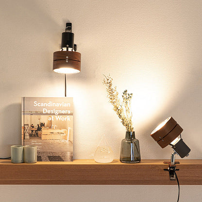 Traditionele Japanse Ronde Clip Houten IJzeren Acryl 1-Licht Tafel Lamp Voor Slaapkamer