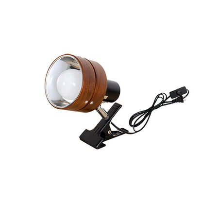 Traditionele Japanse Ronde Clip Houten IJzeren Acryl 1-Licht Tafel Lamp Voor Slaapkamer