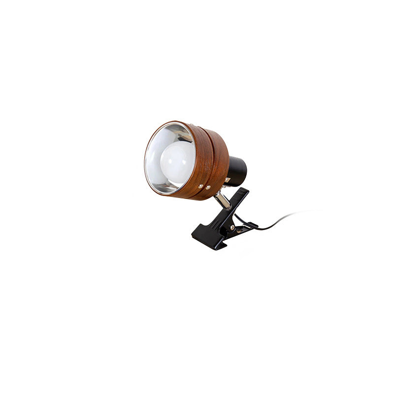 Traditionele Japanse Ronde Clip Houten IJzeren Acryl 1-Licht Tafel Lamp Voor Slaapkamer