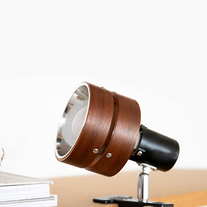 Traditionele Japanse Ronde Clip Houten IJzeren Acryl 1-Licht Tafel Lamp Voor Slaapkamer