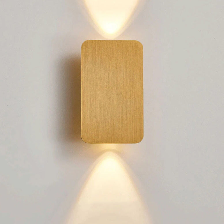 Noordse Minimalistische Aluminium Rechthoekige Platte Paneel 2-Lichts LED Wandlamp