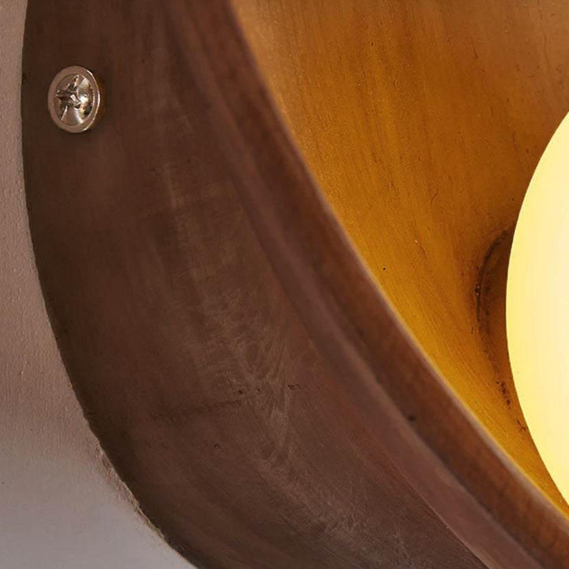 Moderne Minimalistische Ronde IJzeren Hars 1-Licht Wandlamp