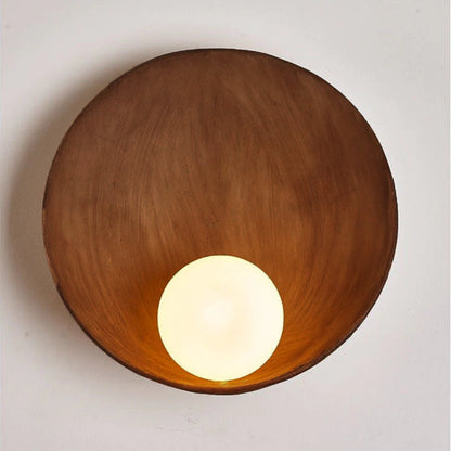 Moderne Minimalistische Ronde IJzeren Hars 1-Licht Wandlamp
