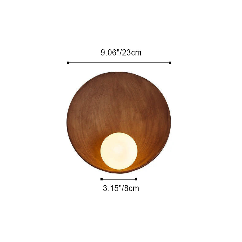 Moderne Minimalistische Ronde IJzeren Hars 1-Licht Wandlamp