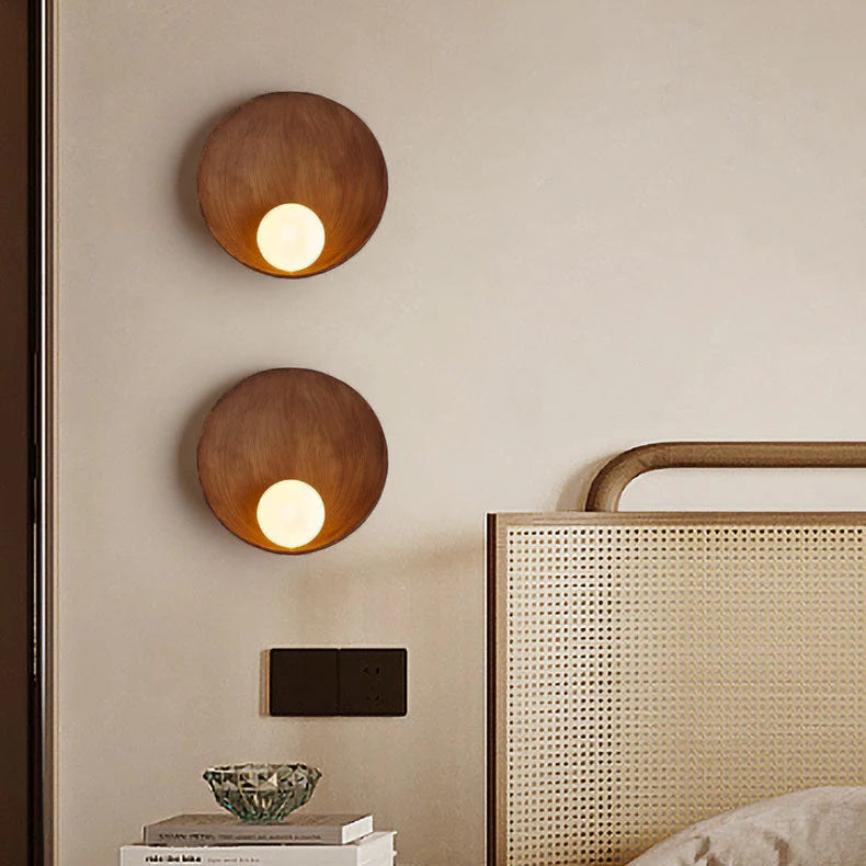 Moderne Minimalistische Ronde IJzeren Hars 1-Licht Wandlamp
