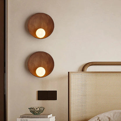 Moderne Minimalistische Ronde IJzeren Hars 1-Licht Wandlamp