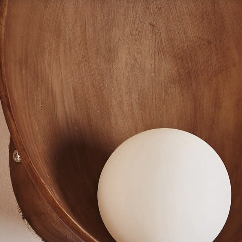 Moderne Minimalistische Ronde IJzeren Hars 1-Licht Wandlamp