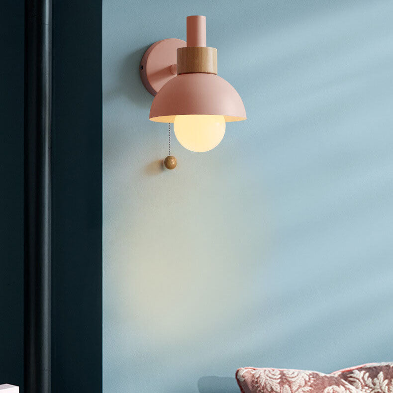 Noordse Macaron Globe 1-Lichts Wandlamp