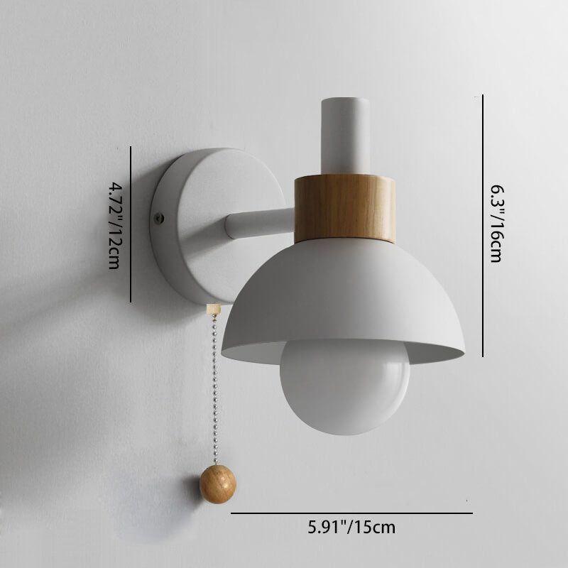 Noordse Macaron Globe 1-Lichts Wandlamp