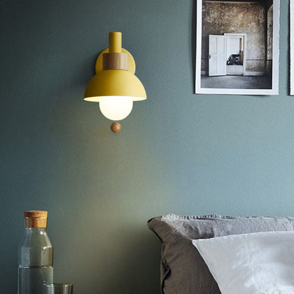 Noordse Macaron Globe 1-Lichts Wandlamp