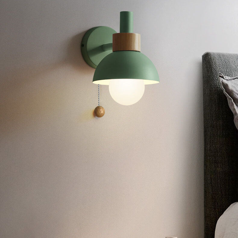 Noordse Macaron Globe 1-Lichts Wandlamp