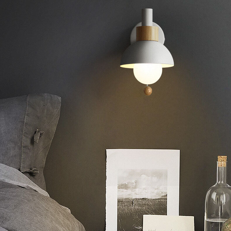 Noordse Macaron Globe 1-Lichts Wandlamp