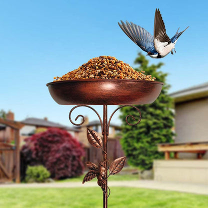 Vogelbad op voet, roestbestendig bad voor de tuin, stevige constructie