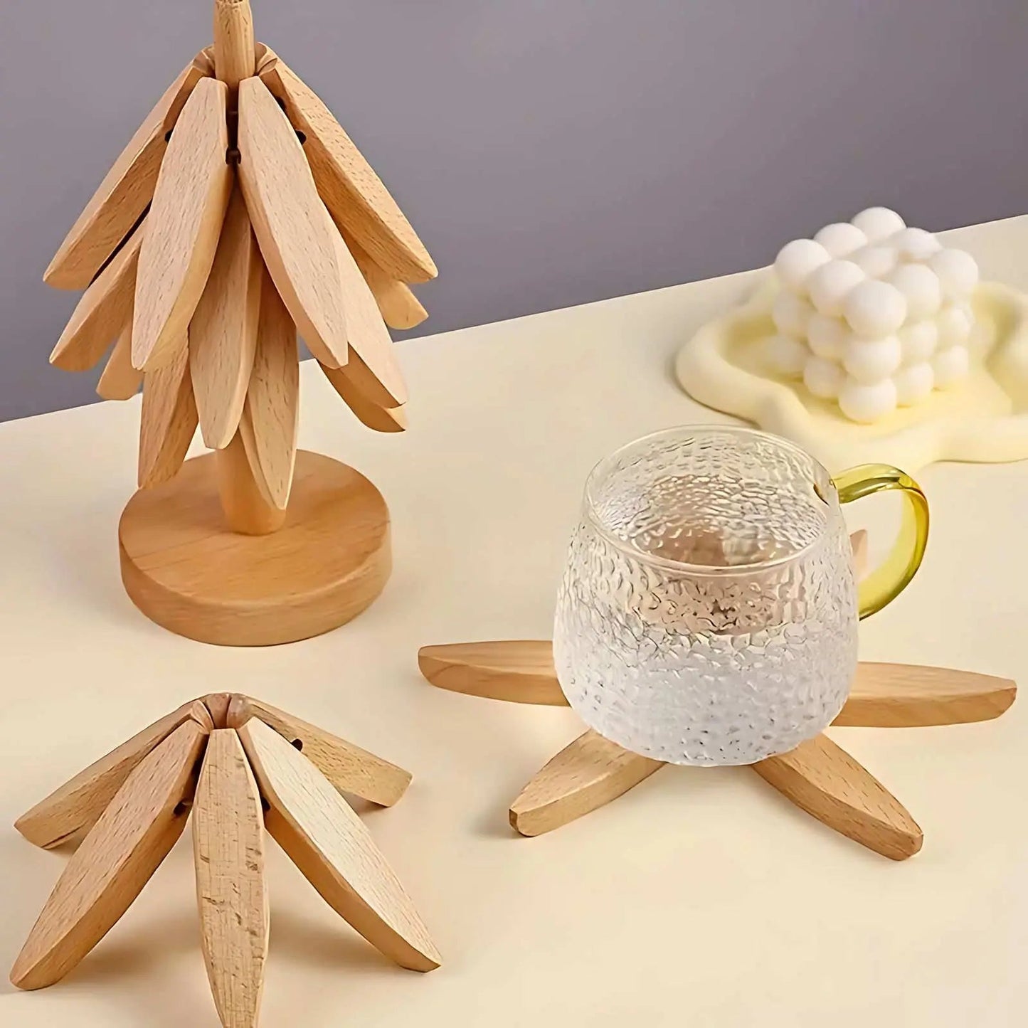 Houten Boom Onderzetter Set