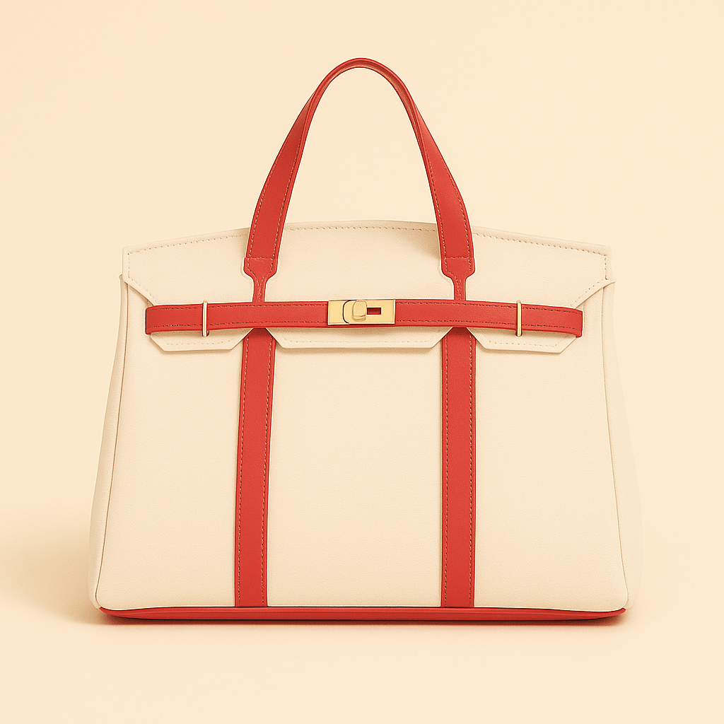 Premium canvas shopper met versterkte stalen details