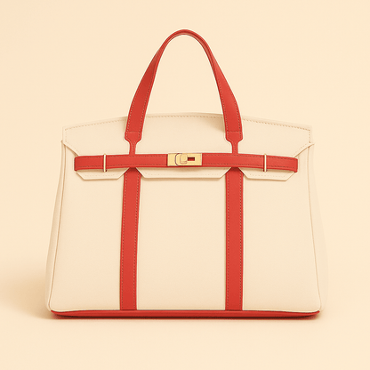 Premium canvas shopper met versterkte stalen details