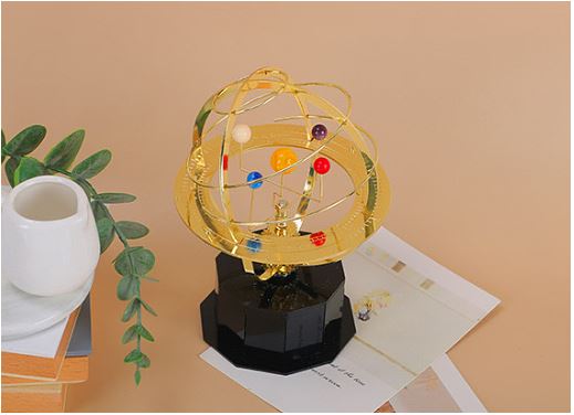 Model Handcrafted Mechanical Brass Solar System Replica