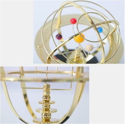Model Handcrafted Mechanical Brass Solar System Replica