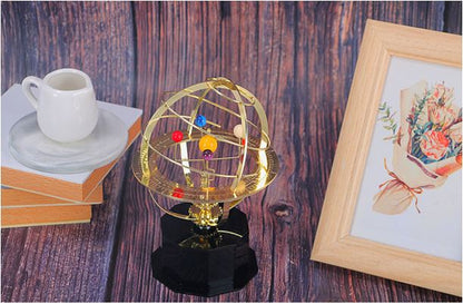 Model Handcrafted Mechanical Brass Solar System Replica