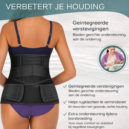 3-in-1 Postpartum Buikband – Comfortabele en Verstelbare Ondersteuning voor Herstel na de Bevalling