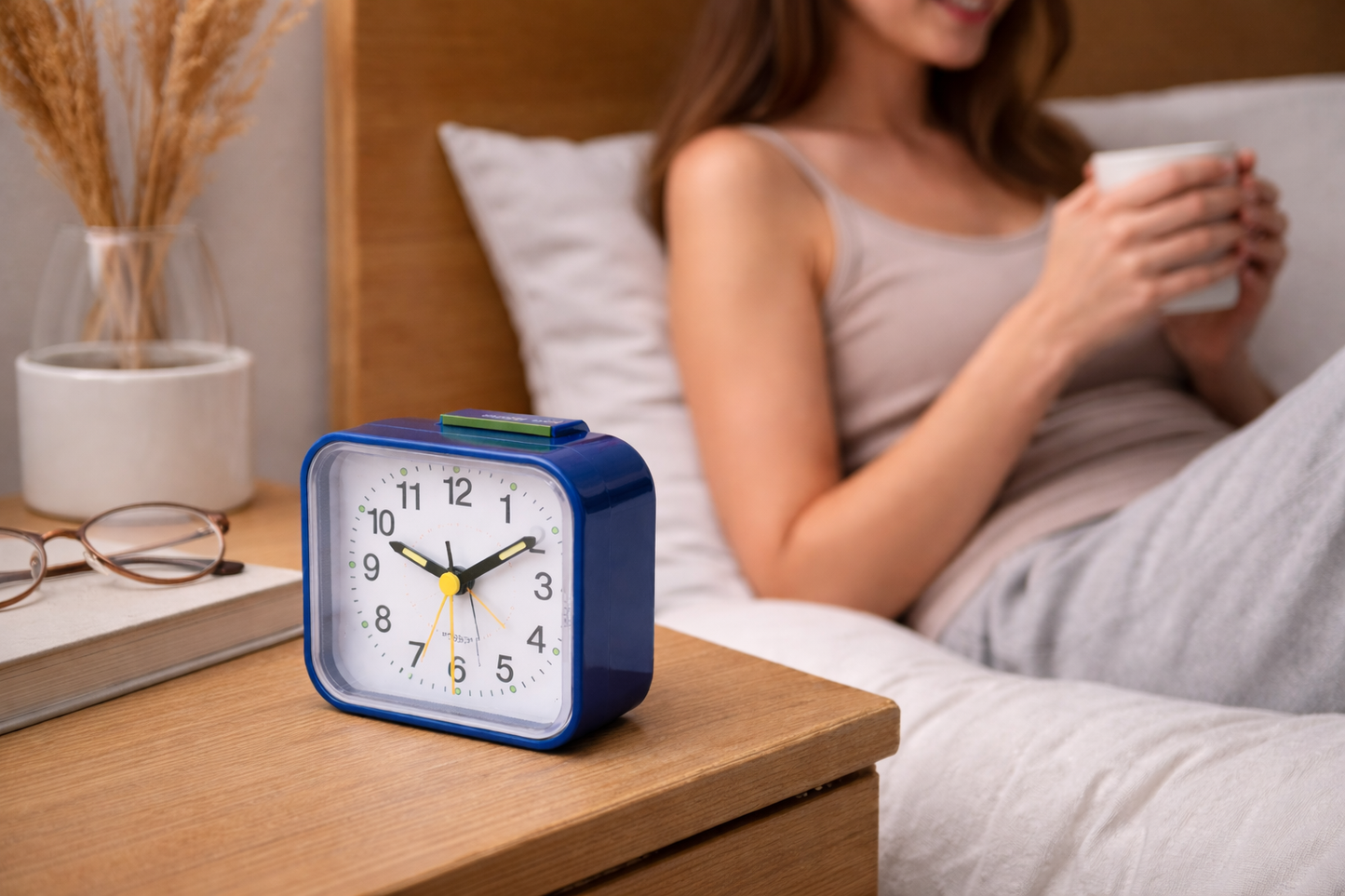 Stille & Vredige Wecker – Niet-Tikkend, Zachte Wake-Up Licht, Snooze Functie