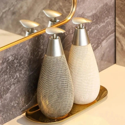 Kenji Keramische Lotion Dispenser – Japanse Retro Badkamer Zeepfles