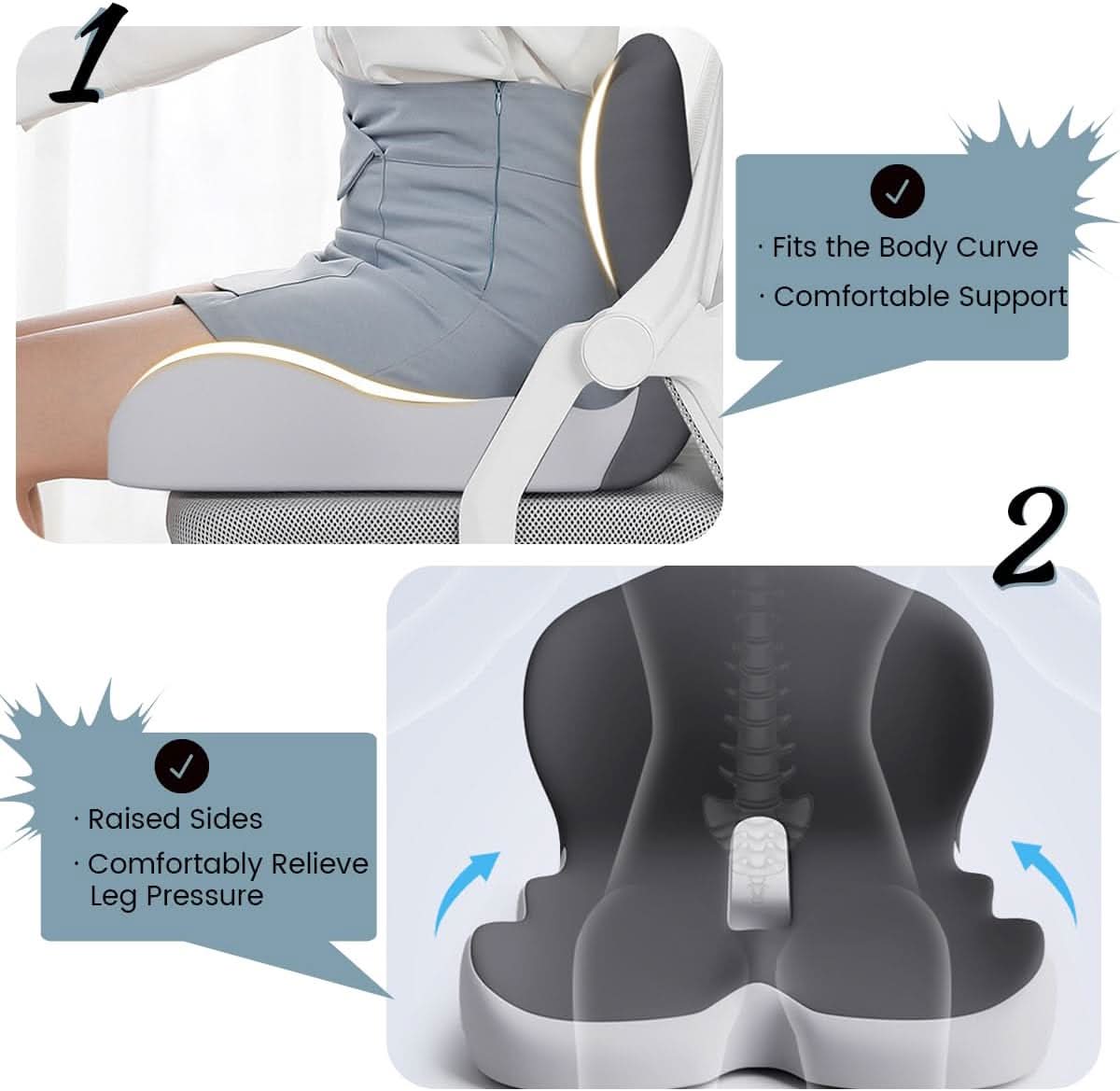 Ergonomisch Zitkussen met Lendensteun