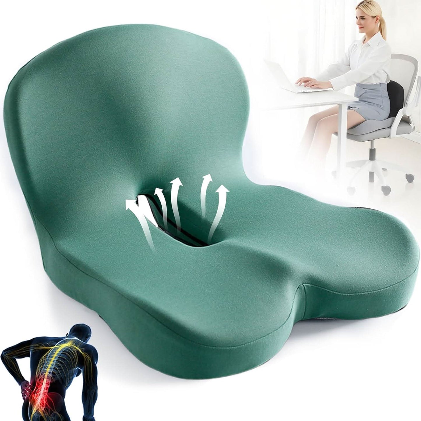 Ergonomisch Zitkussen met Lendensteun