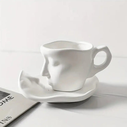 Keramische Kuss Koffiekop en Schotel Set