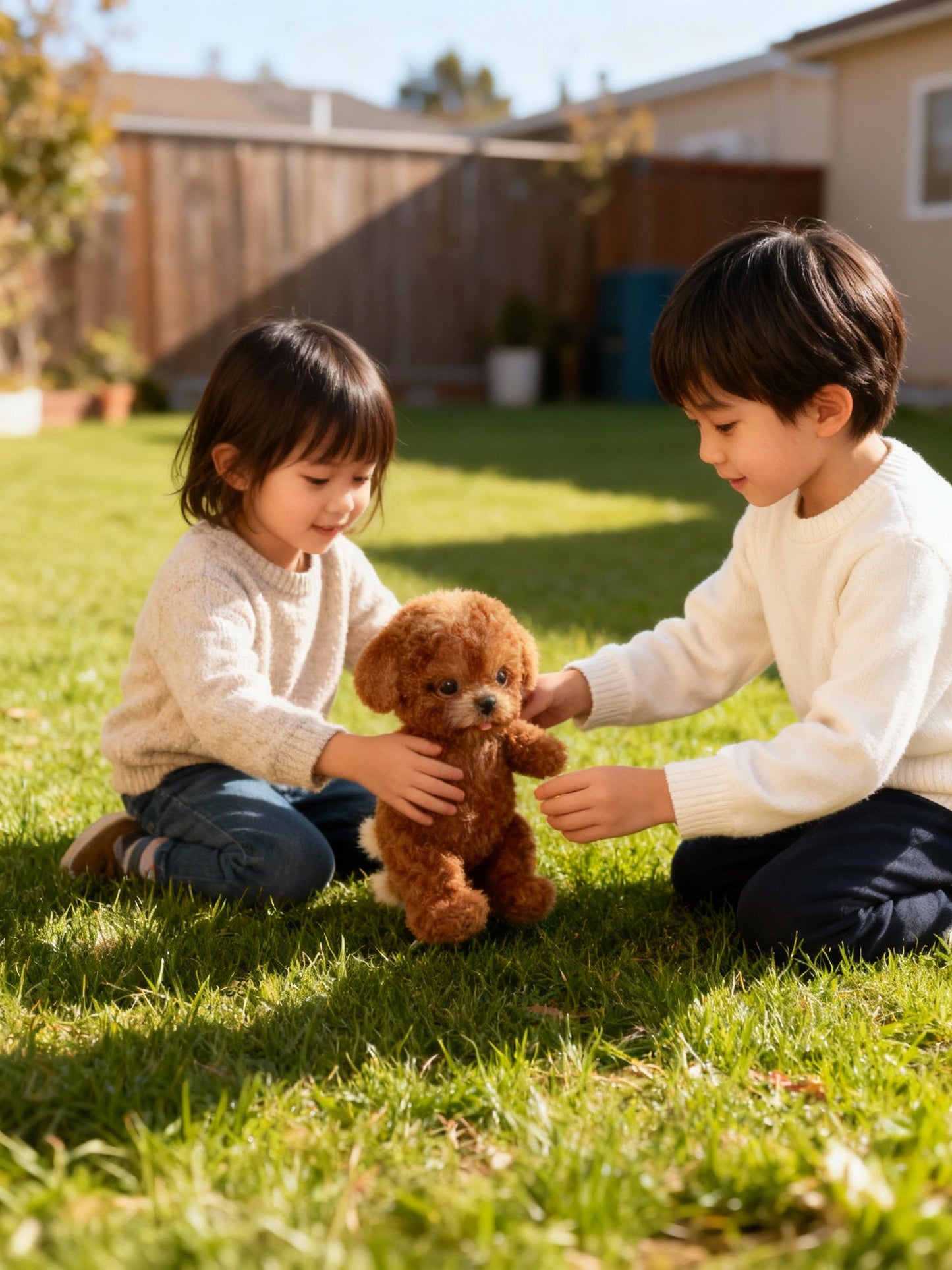 Interactieve Robot Puppy | Loopt, Blaft, Kwispelt | Pluche, Batterij-aangedreven Speelgoed