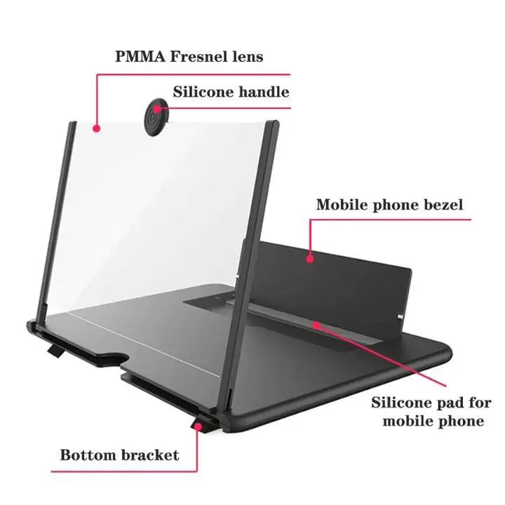 Opvouwbare Telefoon Scherm Vergrootglas – HD voor Video's