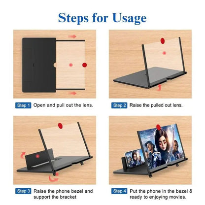 Opvouwbare Telefoon Scherm Vergrootglas – HD voor Video's