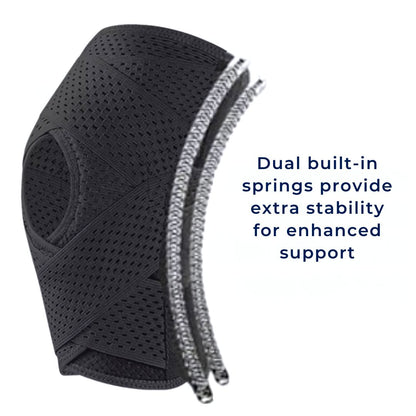 Flexible Kniebeschermers | met Ondersteunende Compressieveren en Spanningsriem - voor Stabiliteit - Pijnverlichting