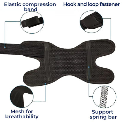 Flexible Kniebeschermers | met Ondersteunende Compressieveren en Spanningsriem - voor Stabiliteit - Pijnverlichting