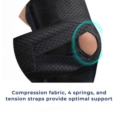 Flexible Kniebeschermers | met Ondersteunende Compressieveren en Spanningsriem - voor Stabiliteit - Pijnverlichting