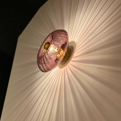 Grace - Wandlamp van gekleurd glas in art deco design
