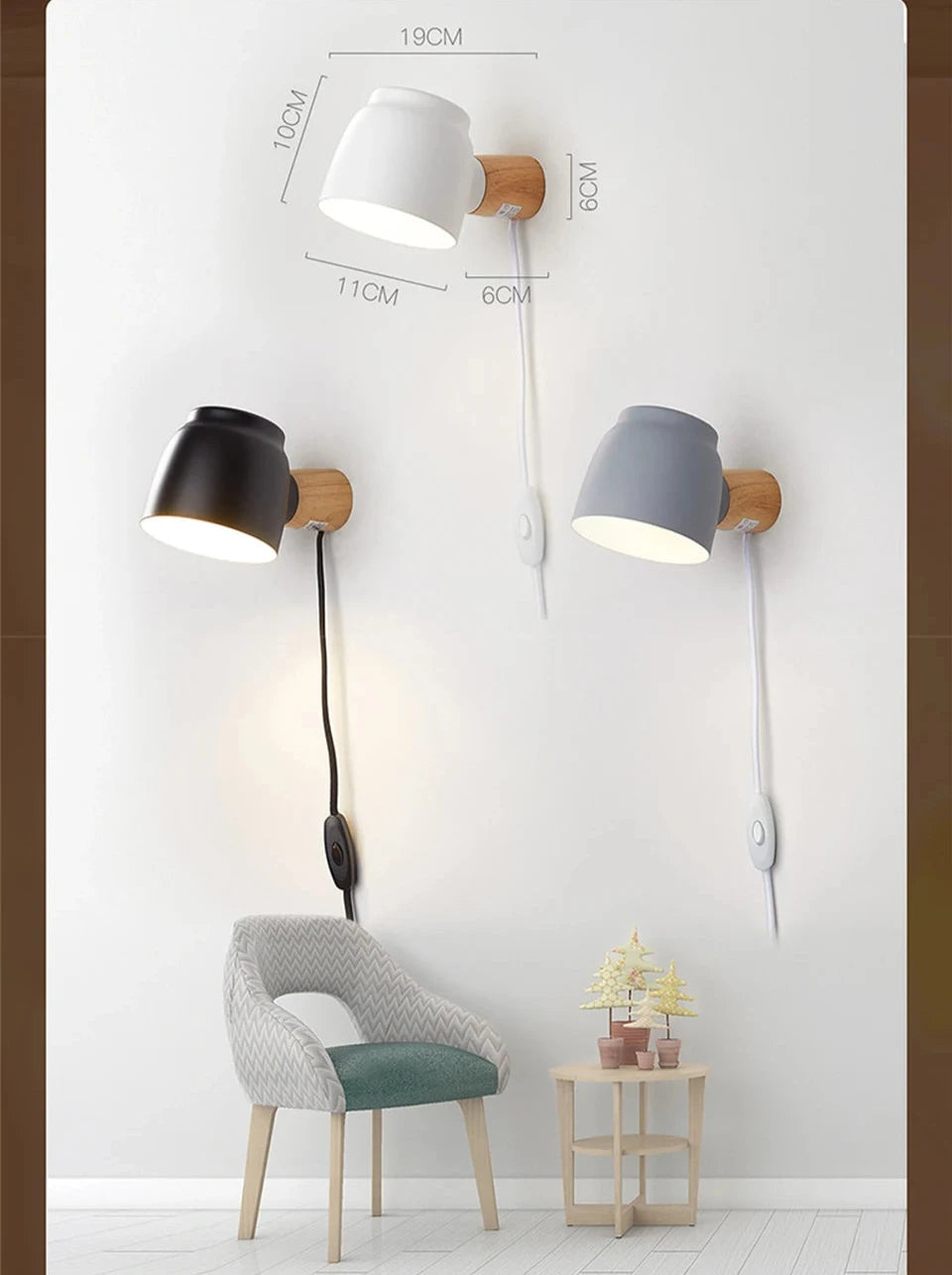 Wandlamp met Stekker